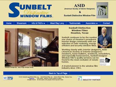Click here to visit our
www.SunbeltDesignerFilm.com website for Interior Designers